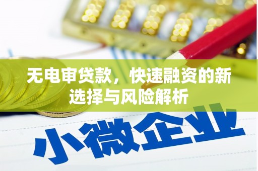 惠来无电审贷款，快速融资的新选择与风险解析