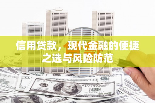 惠来信用贷款，现代金融的便捷之选与风险防范