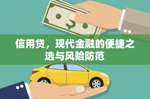 惠来信用贷，现代金融的便捷之选与风险防范