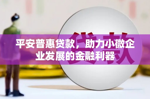 惠来平安普惠贷款，助力小微企业发展的金融利器