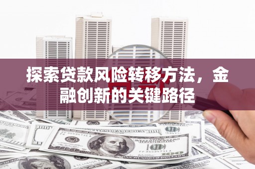 惠来探索贷款风险转移方法，金融创新的关键路径