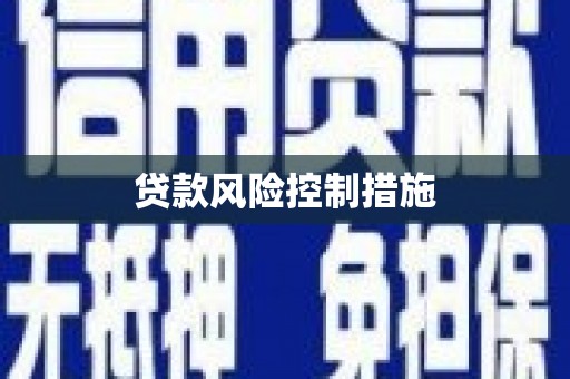 惠来贷款风险控制措施